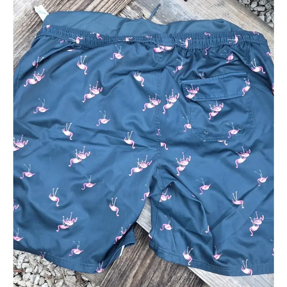 MEEKOS BY KING SIZE big and tall flamingo vacation wear swim trunks 3X shorts